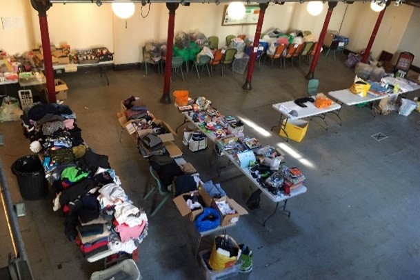 Union Chapel space converted to a food donation hub