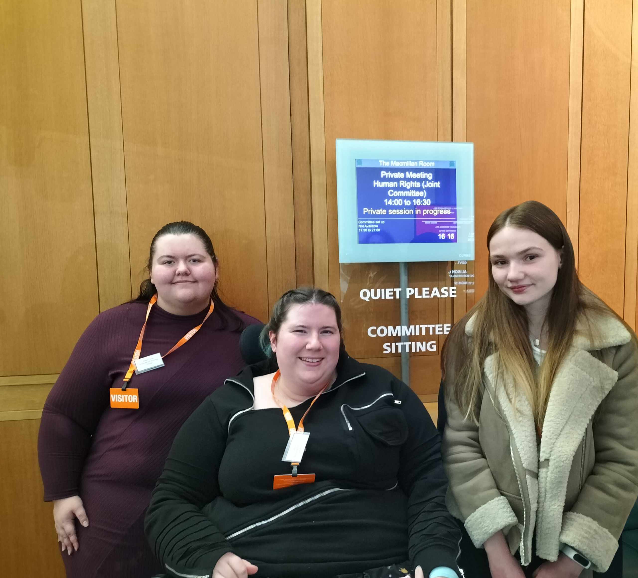 Lenny and other attendees at the Speech, Language and Communication Alliance launch event on 5 February 2025.