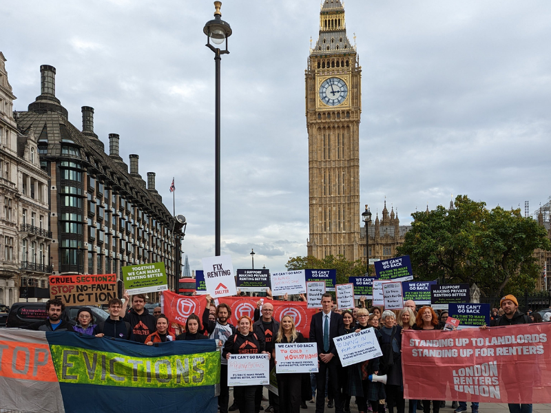 Renters Rights Act campaigners parliament action