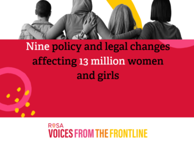 The power of women and girls led campaigning to drive change